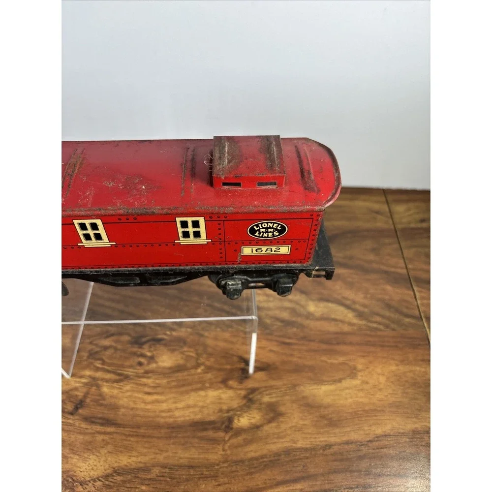 Lionel O27 Gauge Pre-War 8-Wheel Lionel RR Lines 1682‎ Red Cupola Caboose